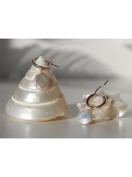 KRUHOVÉ NÁUŠNICE S ŘÍČNÍ PERLOU