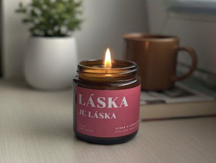 LÁSKA JE LÁSKA  – sladká hřejivá vonná svíčka