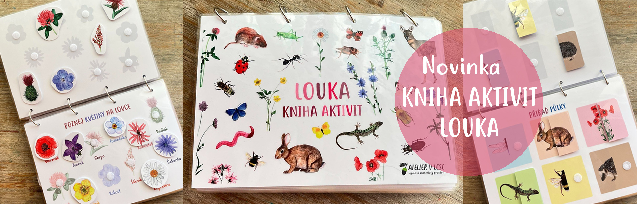 Interaktivní kniha - louka