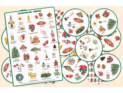 najdi dvojce vanoce kolaz 02