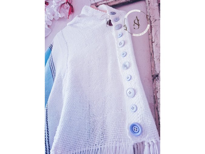 Tkaný pléd - bílý.