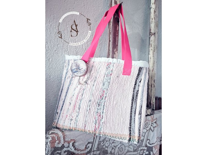 Tkaná taška - růžová.