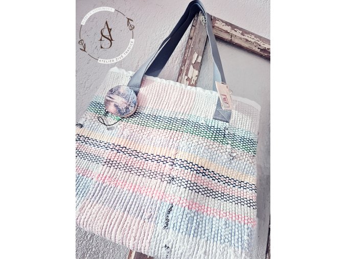 tkaná taška - světlá.