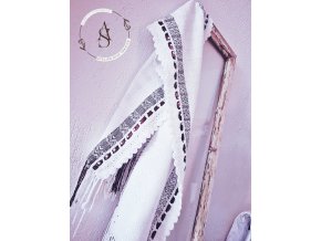 Tkaná šála - bílá.