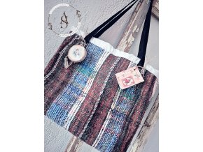 Tkaná taška - modrá.