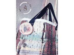 Tkaná taška - zeleno hnědá.