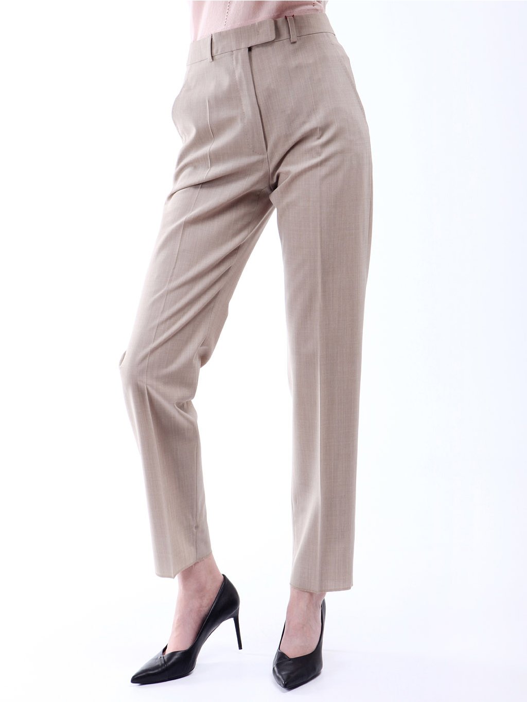 Vlněné kalhoty s zúženými nohavicemi  MAX MARA STUDIO