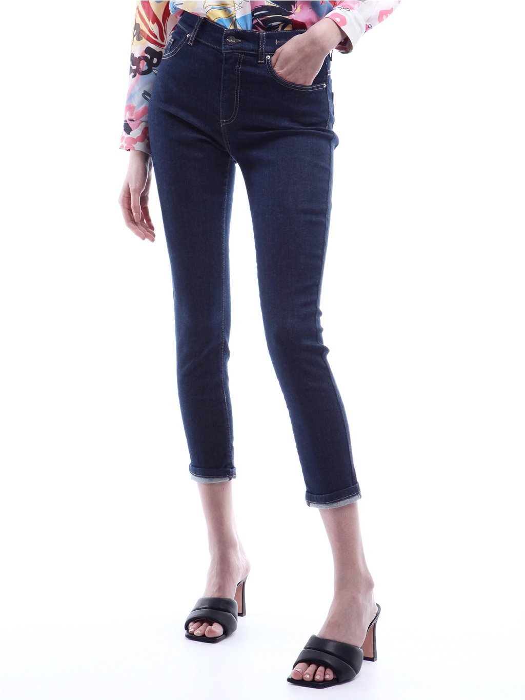 Skinny džíny s ohrnuntým lemem  MARELLA