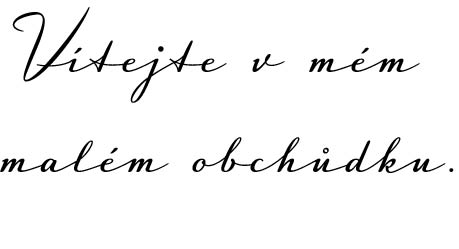Vítejte v mém malém obchůdku