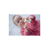 Baby Nova Silikonové dřevěné kousátko 1 ks (Barva Bledě modrá)
