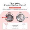grosmimi stainless steel straw cup with flip top 6oz 200ml 4624193