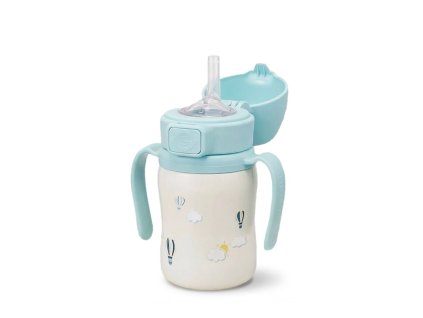 grosmimi stainless steel straw cup with flip top 6oz 12 months 1562355.webp