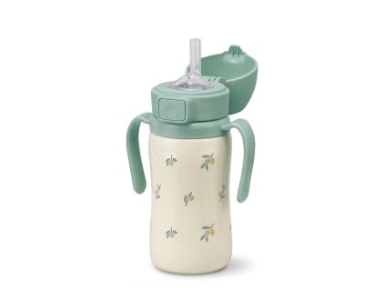 grosmimi stainless steel straw cup with flip top 10oz 12 months 8797130.webp