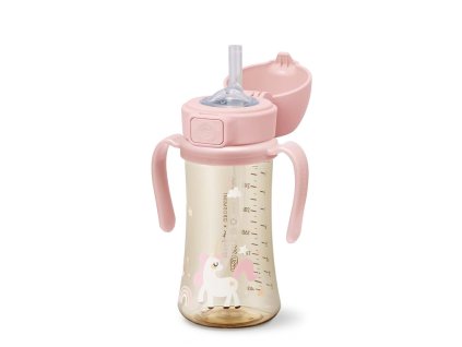 grosmimi ppsu straw cup with flip top 10oz 12 months stage 2 straw 1322658.webp