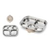 grosmimi stainless steel food tray with 5 compartment 4207743