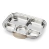 grosmimi stainless steel food tray with 5 compartment 9083285