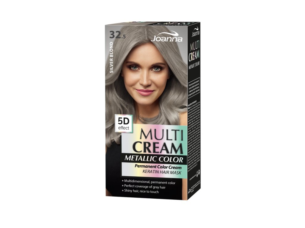 Joanna Multi Cream Color farba na vlasy metallic Strieborný blond 032.5
