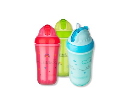 Baby Nova Športová fľaša so silikónovou slamkou 250 ml