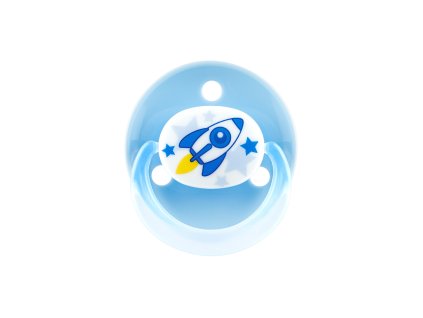 Baby Nova Okrúhly utišujúci cumlík s krúžkom silikón 0-24m 2 ks