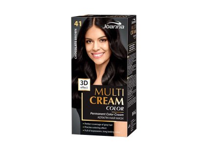 Joanna Multi Cream Color farba na vlasy Čokoládová hnedá 041