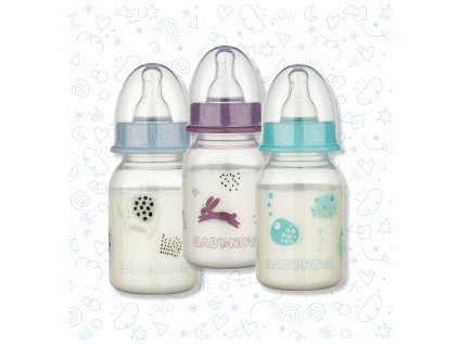 Baby Nova PP Dojčenská fľaša so štandardným hrdlom 0-24m 120 ml