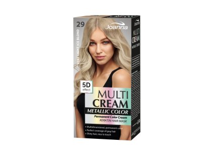Joanna Multi Cream Color farba na vlasy metallic - Svetlý snežný blond 029