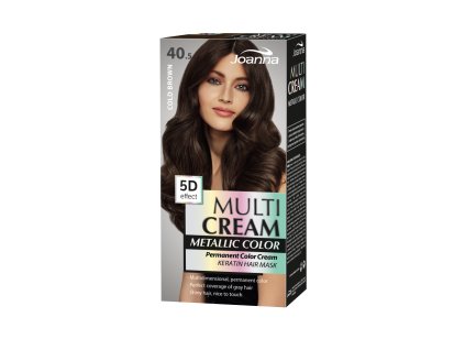 Joanna Multi Cream Color farba na vlasy metallic Chladná hnedá 040.5