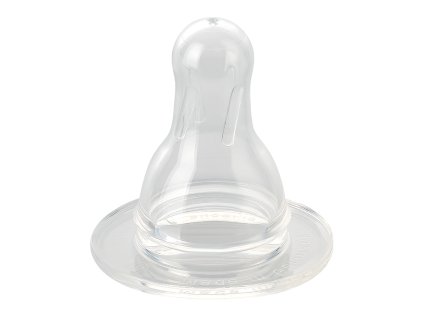 Baby Nova Cumlík na úzke fľaše okrúhly antikolikový silikón stredný 0-24m 2 ks