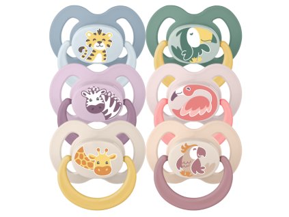 Baby Nova Anatomický utišujúci cumlík s krúžkom silikón 6-18m 2 ks sterilizačný box