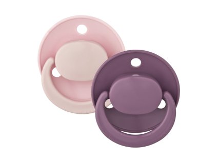 Baby Nova Okrúhly utišujúci cumlík s krúžkom silikón 0-24m 2 ks