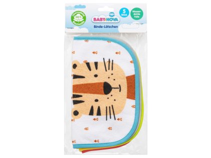 Baby Nova Podbradníky na uväzovanie 5 ks