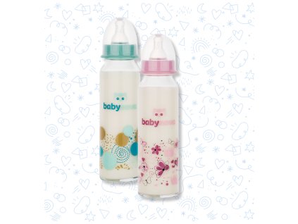 Baby Nova Dojčenská sklenená fľaša so štandardným hrdlom 0-24m 240 ml