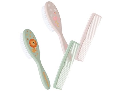 Baby Nova Súprava kefka a hrebeň s nylonovými štetinami 2 ks