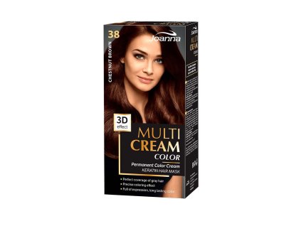 Joanna Multi Cream Color farba na vlasy Gaštanová hnedá 038