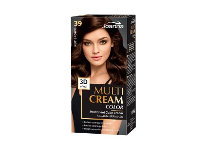 Joanna Multi Cream Color farba na vlasy Orechová hnedá 039