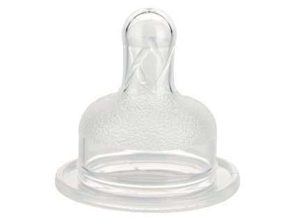 Baby Nova Cumlík na široké fľaše okrúhly antikolikový silikón rýchly 0-24m 2 ks