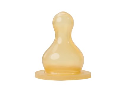 Baby Nova Cumlík na úzke fľaše okrúhly antikolikový latex pomalý  0-24m 2 ks