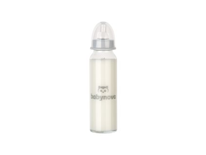 Baby Nova Sklenená dojčenská fľaša so štandardným hrdlom 0-24m 240 ml
