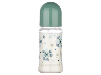 Baby Nova PP Fľaša so širokým hrdlom s okrúhlym cumlíkom 0-24m 300 ml