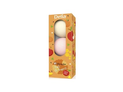 Delia Šumivé bomby do kúpeľa broskyňa mango karamel jablko mlieko 3x100 g