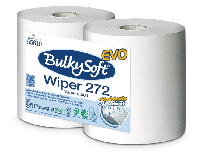 BULKYSOFT Průmyslová role 100% celulóza, BÍLÁ