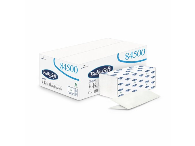 BULKYSOFT Papírové ručníky skládané V-FOLD Ultra, 2vr., 4000ks, celluloza