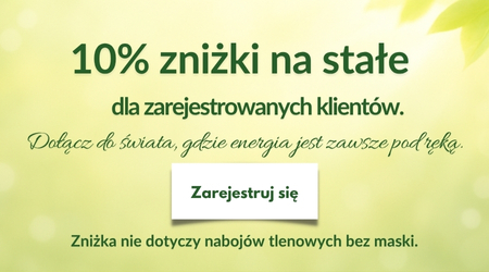 Dla zarejestrowanych klientów 10% rabatu