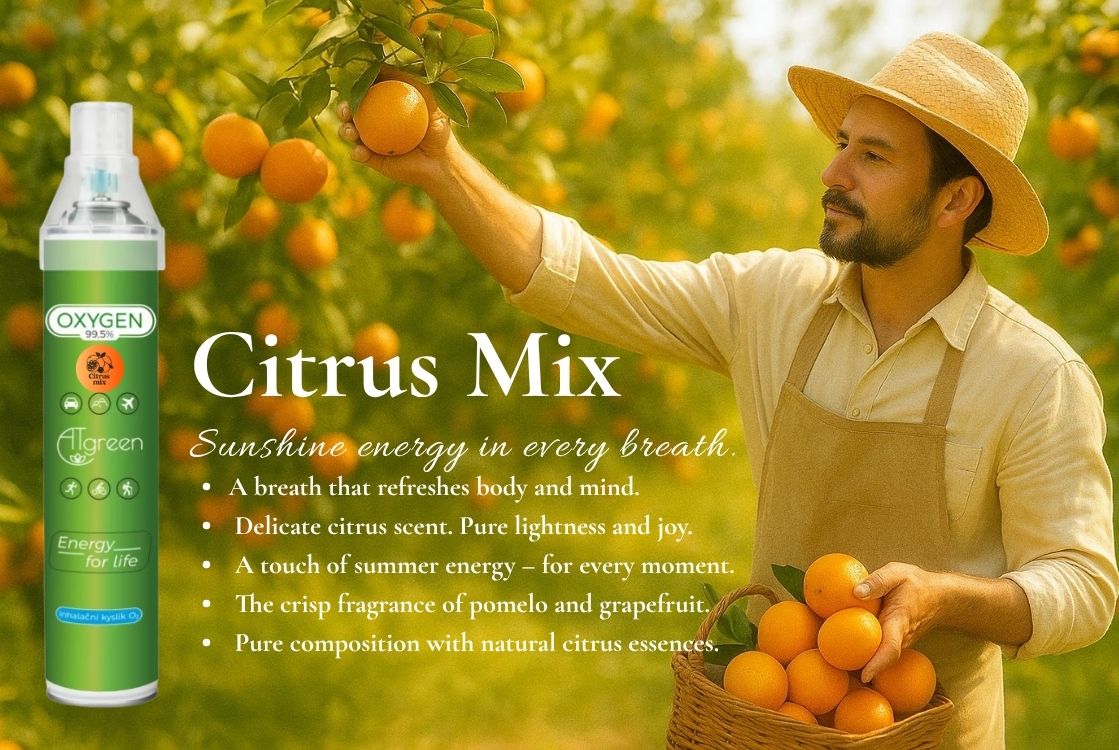 Inhalation Oxygen O2 (14L) 1 pc - Citrus mix