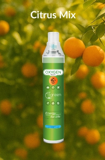 Inhalační Kyslík O₂ - Citrus mix