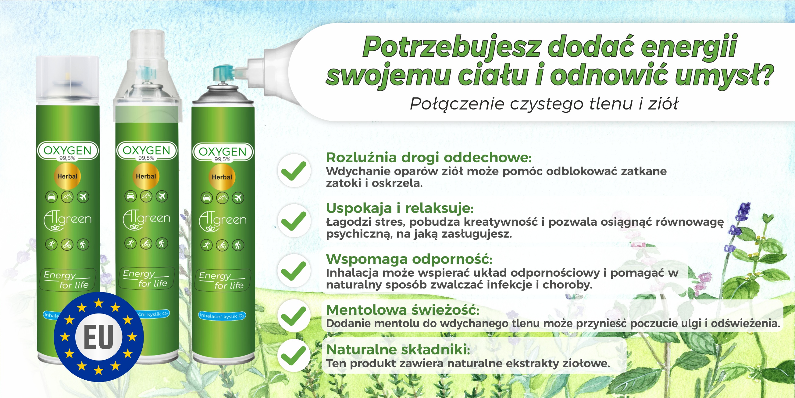 Tlen inhalacyjny, oxygen Herbal