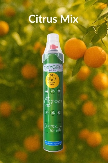 Tlen inhalacyjny, oxygen O₂ - Citrus mix