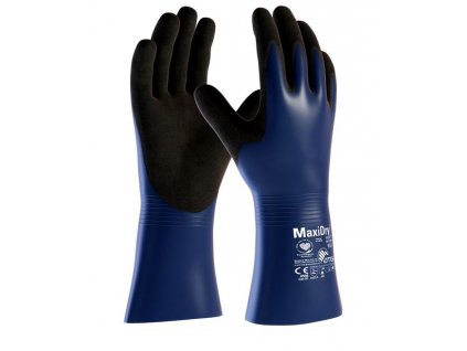 ATG® chemické rukavice MaxiDry® Plus™ 56-530 (Barva Modrá, Velikost V1-11)