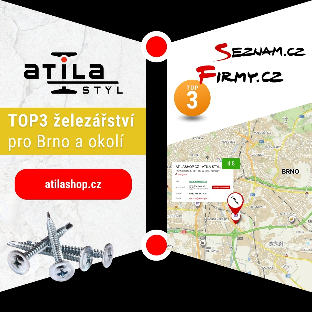 Patříme mezi TOP3 nejlepší železářství v Brně