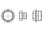 DIN 7604A zátka s vnějším šestihranem válcový závit s nákružkem DIN7604A